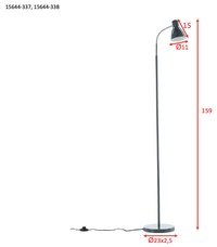Gulvlampe Lina – beige