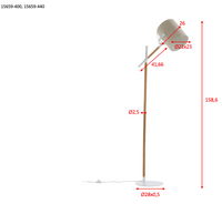 Gulvlampe Dennis – beige