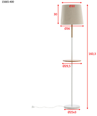 Gulvlampe Hattman – beige