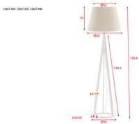Gulvlampe Kona – hvit