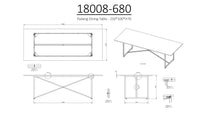 Rektangulært spisebord Padang 250 x 100 – natur