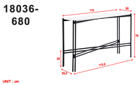Sidebord Razzia 110 x 30 – hvit