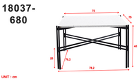 Sofabord Razzia 75 x 75 – hvit