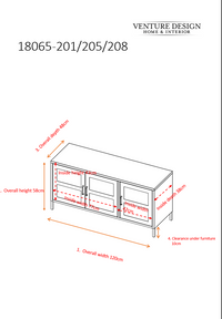 TV-benk Acero 48 x 58 x 120