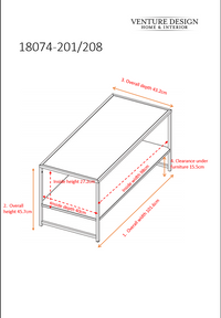 Sofabord Staal 102 x 43