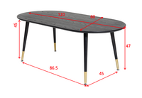 Sofabord Dipp 120 x 60 – svart
