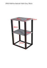 Sidebord Rise 45 x 30 – grå