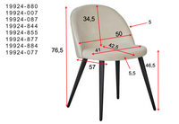 Spisestol velour 2-pakk – grønn