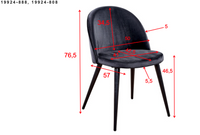 Spisestol Velvet 2-pakk – svart
