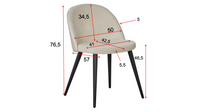Spisestol Velvet 2-pakk – svart