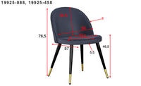 Spisestol Velvet 2-pakk – svart