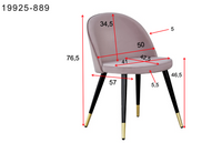 Spisestol Velvet 2-pakk – støvet rosa