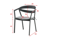 Spisestol slitt – svart