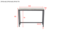 Sidebord Rise 110 x 30 – svart