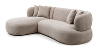 Hjørnesofa Tiubo – lys beige / venstrevendt