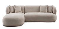 Hjørnesofa Tiubo – lys beige / venstrevendt