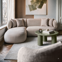 Hjørnesofa Tiubo – lys beige / venstrevendt