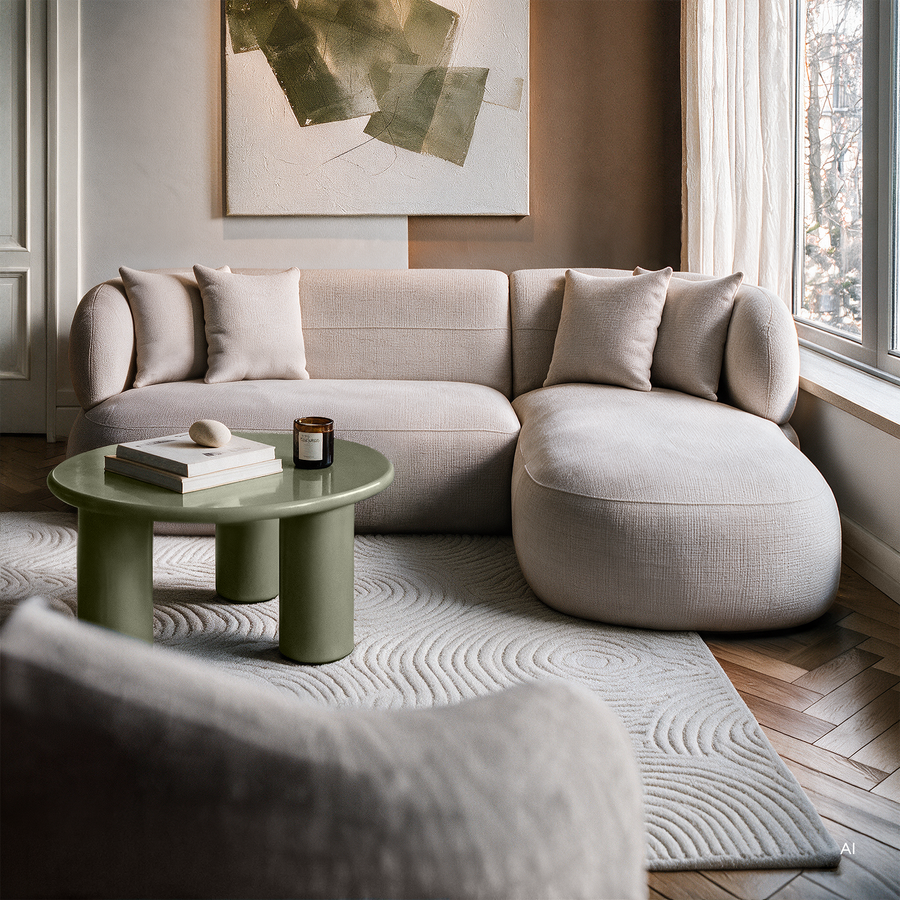 Hjørnesofa Tiubo – lys beige