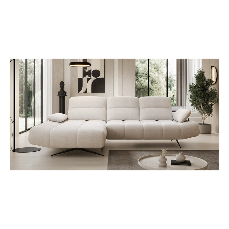 Falcao S Hjørnesofa 284×173 cm – Moderne Sofa med Justerbare Hodestøtter