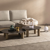 Santa Ana loungesett 166x205cm. buet hjørnesofa med 2 marmorbord
