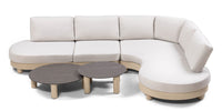 Santa Ana loungesett 166x205cm. buet hjørnesofa med 2 marmorbord