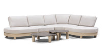 Santa Ana loungesett 166x205cm. buet hjørnesofa med 2 marmorbord