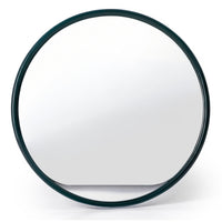 Speil Zelia – rund, blank / mørkegrønn / 100 cm