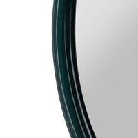 Speil Zelia – rund, blank / mørkegrønn / 100 cm