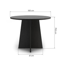 Spisebord Merlo – rund / svart / 100 cm