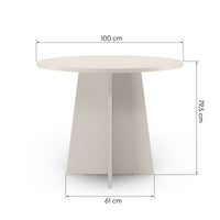 Spisebord Merlo – kasjmir / 100 cm rund
