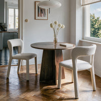 Rundt spisebord Merlo – valnøtt / 100 cm