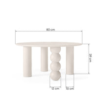 Sofabord Bolla – rund / 80 cm / dekorativ kulefot