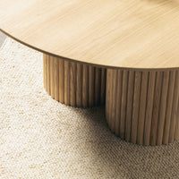 Sofabord VESTBY 100×45 cm Hvit Eik