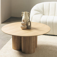 Sofabord VESTBY 100×45 cm Hvit Eik