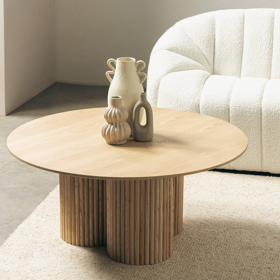 Sofabord VESTBY 100 × 45 cm Hvit Eik