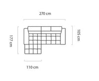 Plaza S 270×177 cm elektrisk hjørnesofa