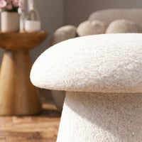 Puff Cap – bouclé / hvit