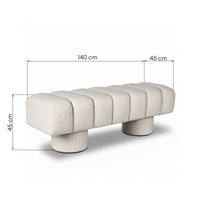 Puff Selene – polstret / lys beige