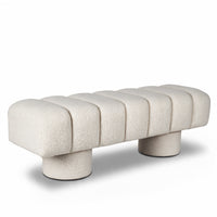 Puff Selene – polstret / lys beige