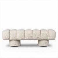 Puff Selene – polstret / lys beige