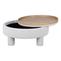Puff Melisa – polstret / krem beige