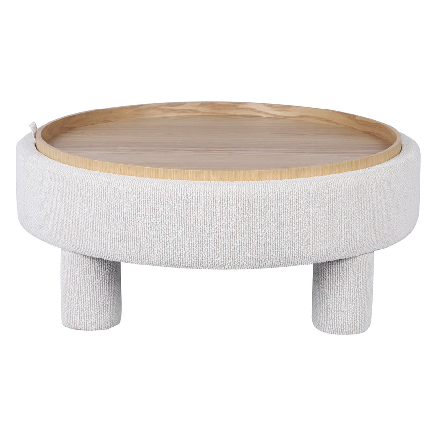 Puff Melisa – polstret / krem beige