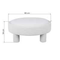 Puff Melisa – polstret / krem beige