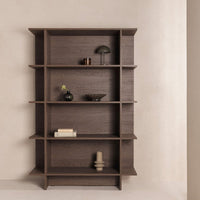 Kanso Bokhylle 120 x 35 x 176,9 cm – 4 Hyller Baltic Storm Oak Minimalistisk Design