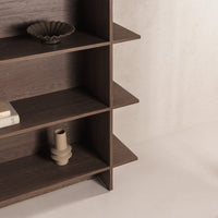 Kanso Bokhylle 120 x 35 x 176,9 cm – 4 Hyller Baltic Storm Oak Minimalistisk Design