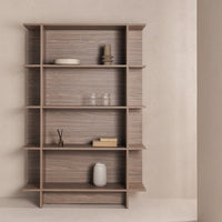 Kanso Bokhylle 120 x 35 x 176,9 cm – Pearl Oak 4 Hyller Minimalistisk Design
