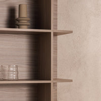Kanso Bokhylle 120 x 35 x 176,9 cm – Pearl Oak 4 Hyller Minimalistisk Design