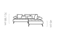 Hjørnesofa Seledo L 268x224cm. (med elektrisk skyvedel)