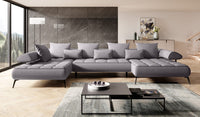 Hjørnesofa Seledo XL 385x224cm. (med elektrisk skyvedel)