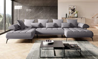 Hjørnesofa Seledo XL 385x224cm. (med elektrisk skyvedel)